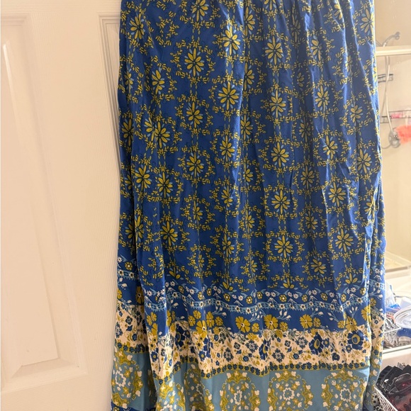 NATURAL LIFE Blue and Yellow Floral Maxi Skirt - Picture 6 of 7